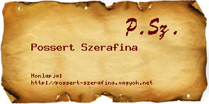 Possert Szerafina névjegykártya